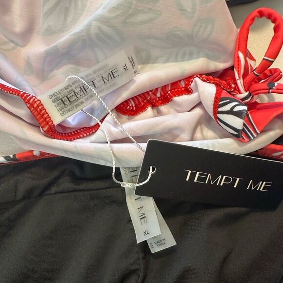 NWT Women’s Two Piece Swimsuit Tankini Top Shorts set full coverage XL NEW - Picture 8 of 8